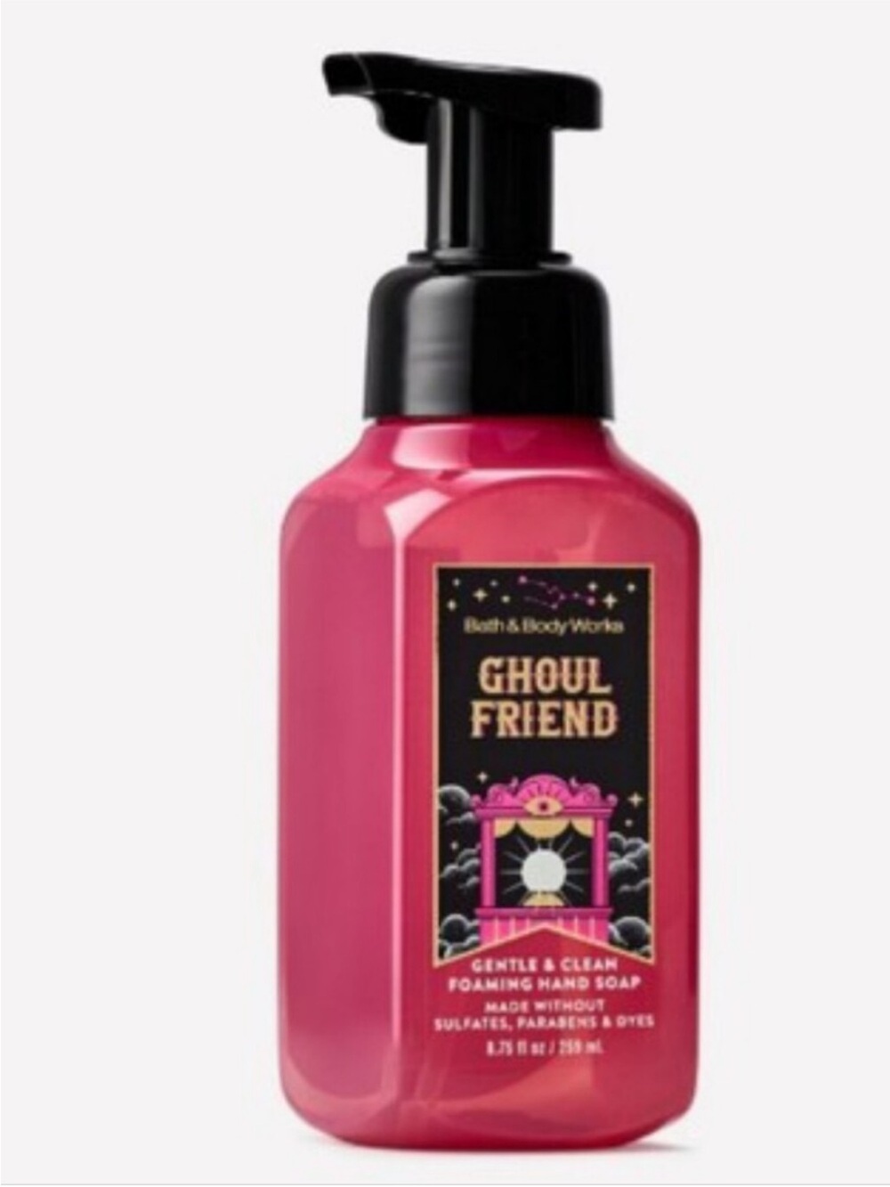 Bath & Body Works Ghoul Friend foaming hand soap, pink & black bottle NWT